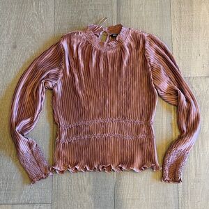 Zara Mauve Pleated Blouse